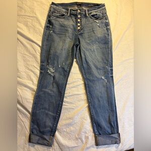 Judy Blue Los Angeles Jeans Boyfriend  Light Distressing Button Closure 13/31